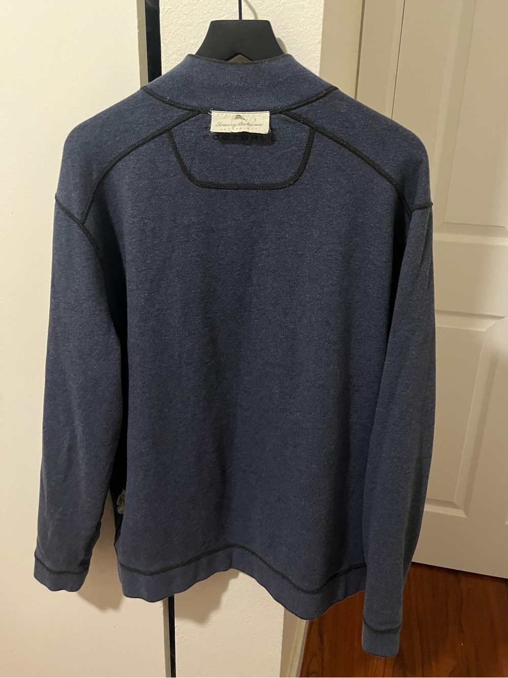 Los Angeles Rams Tommy Bahama Reversible 1/4 Zip Sweater Men Xl Blue Grey - Picture 8 of 9